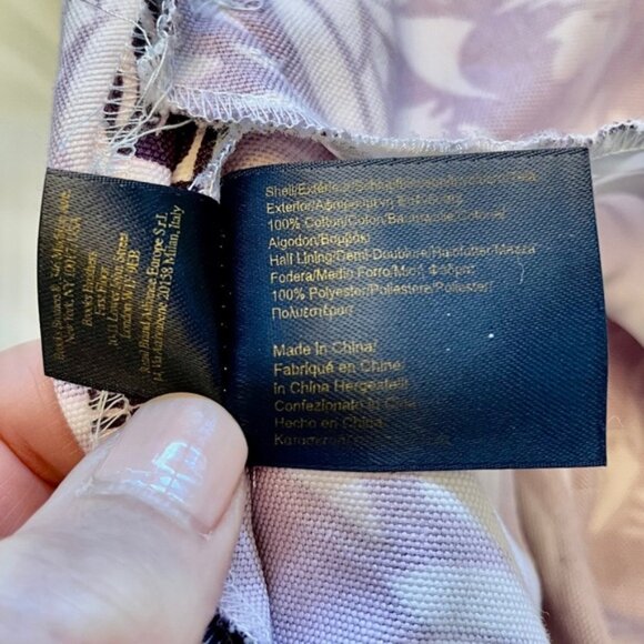 Brooks Brothers Sleeveless Dress Knee Length Floral Print Side Pockets Party - Picture 7 of 12